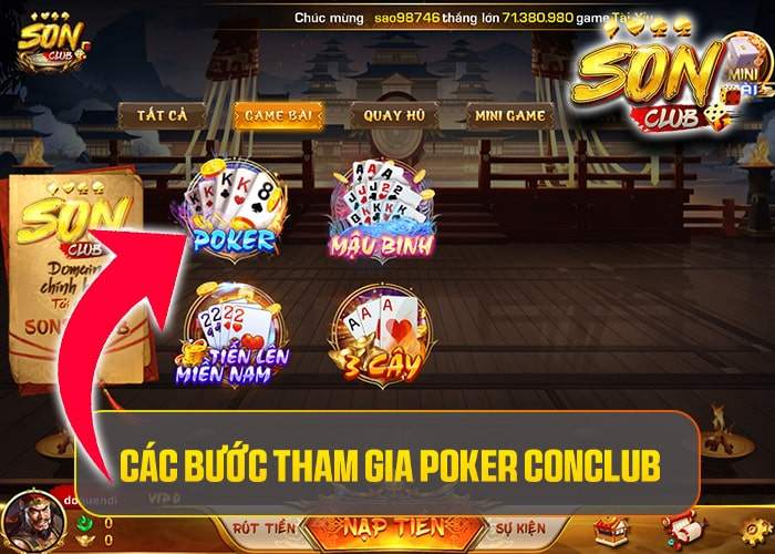 Các bước tham gia Poker Sonclub Các bước tham gia Poker Sonclub