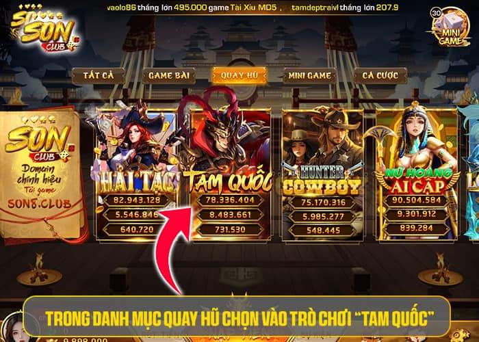 Các bước tham gia Tam Quốc Sonclub Các bước tham gia Tam Quốc Sonclub