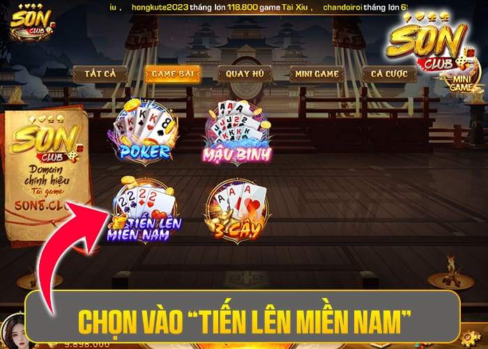 Các bước tham gia Tiến Lên Miền Nam Sonclub Các bước tham gia Tiến Lên Miền Nam Sonclub