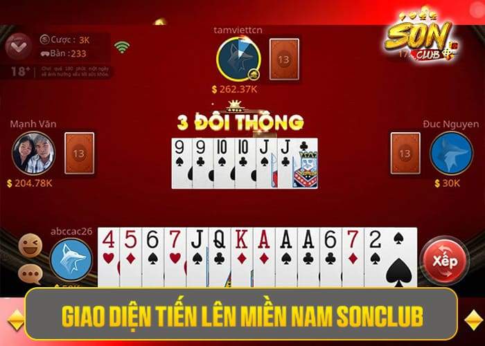 Giao diện đặt cược Tiến Lên Miền Nam Sonclub Giao diện đặt cược Tiến Lên Miền Nam Sonclub