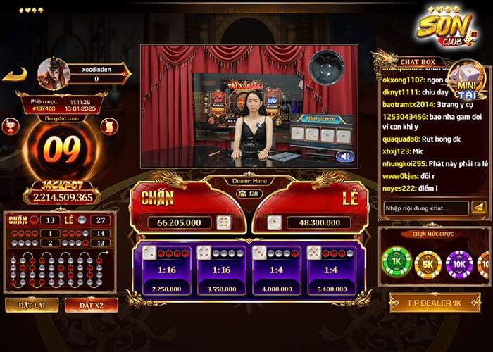 Giao diện đặt cược Xóc Đĩa Livestream Sonclub Giao diện đặt cược Xóc Đĩa Livestream Sonclub