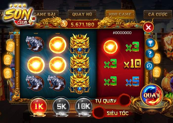Giao diện quay thưởng Đua Thú Sonclub Giao diện quay thưởng Đua Thú Sonclub