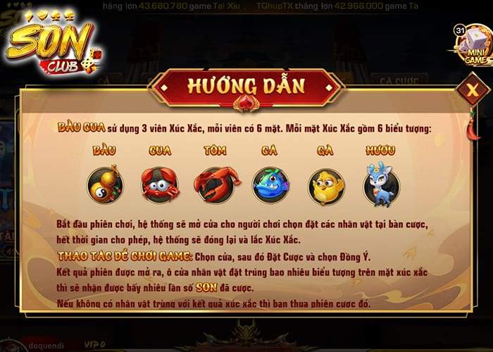 Luật chơi Bầu Cua Sonclub Luật chơi Bầu Cua Sonclub