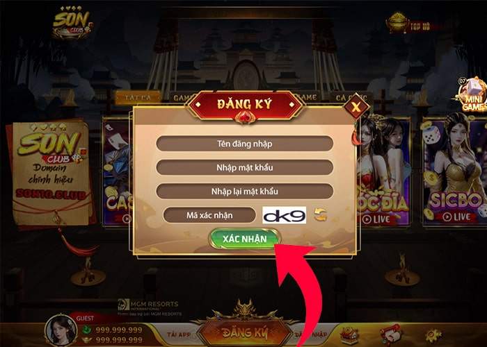 Sau khi điền xong thông tin đăng ký - nhấp vào ô xác nhận Sau khi điền xong thông tin đăng ký - nhấp vào ô xác nhận